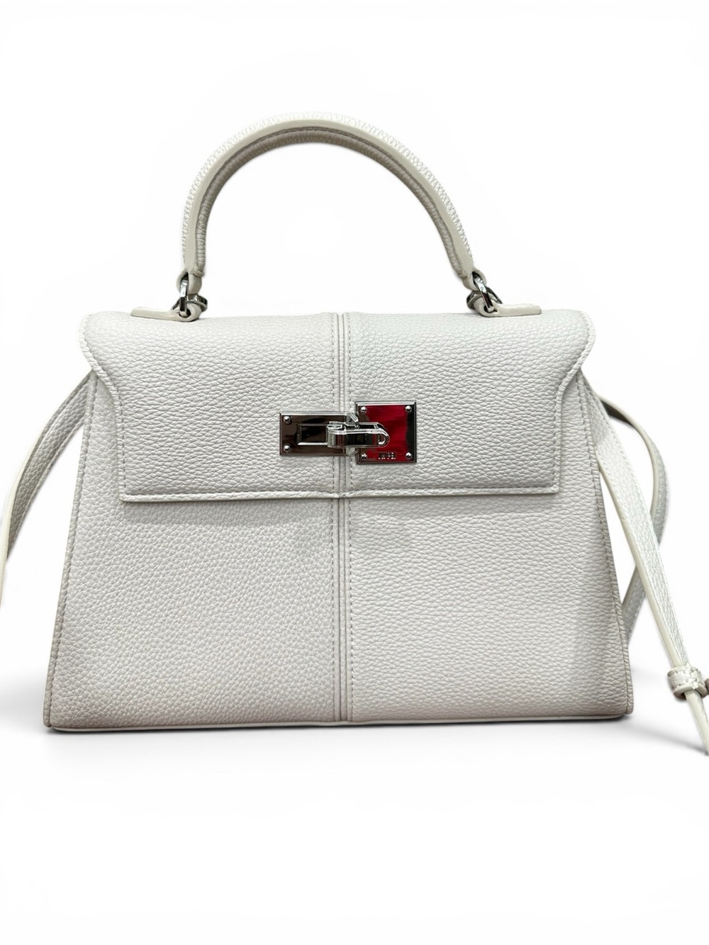 JW PEI Structured Top Handle Bag NWOT | Greige Vegan Leather Crossbody
